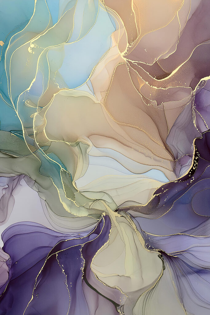 Swirling colors in soft harmony