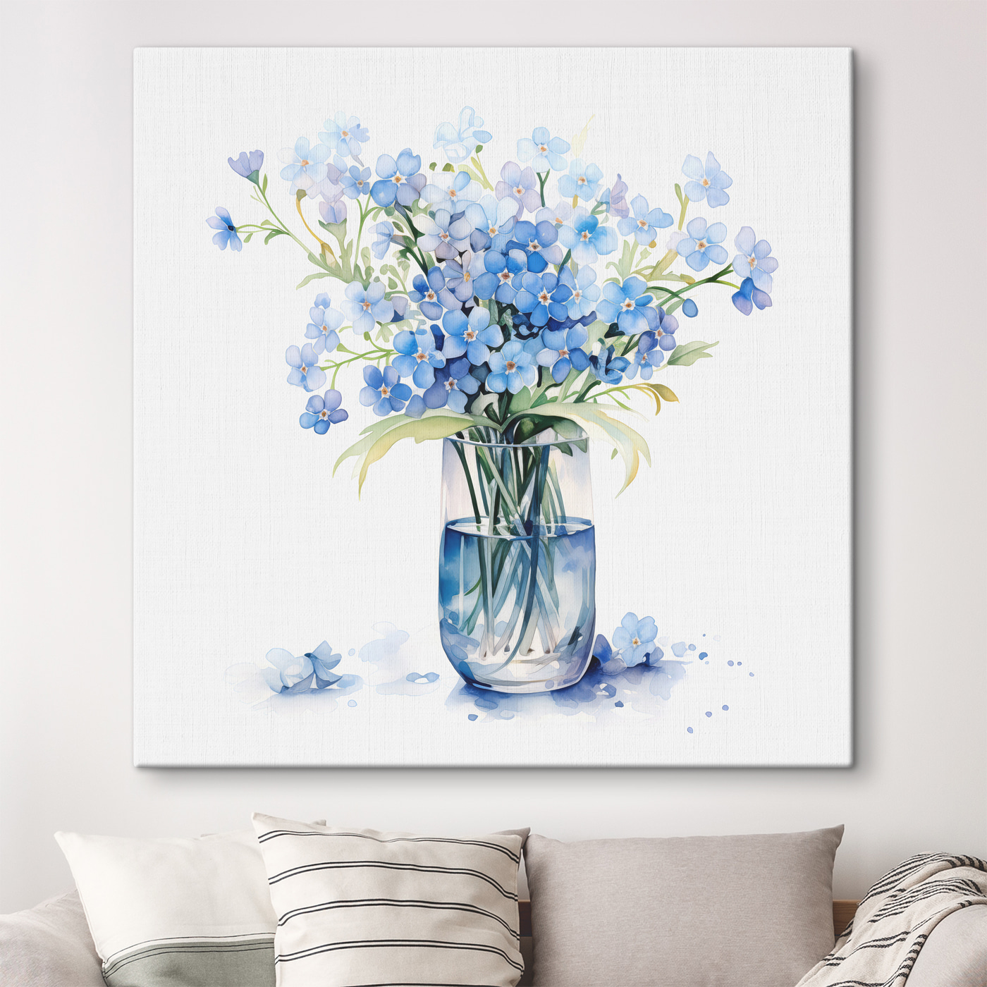 Watercolor of a vase with flowers Watercolor of a vase with flowers