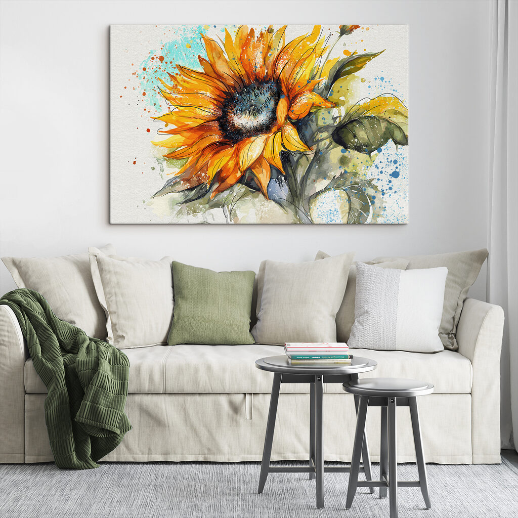 Painting of a sunflower