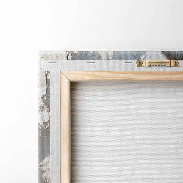 Painting of flowers on a grey surface Painting of flowers on a grey surface