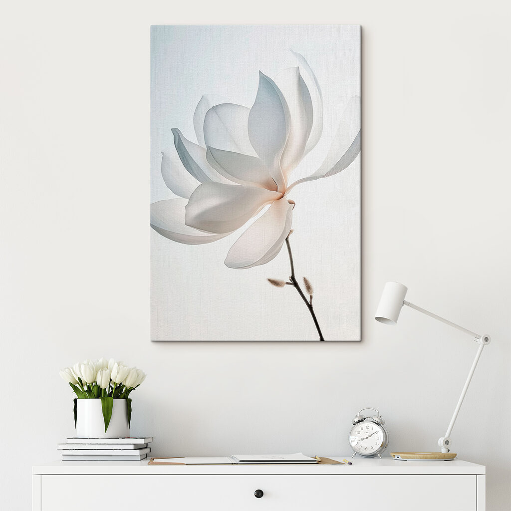 White flower with petals White flower with petals