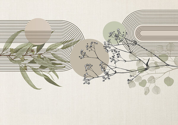 Botanický design s abstraktními prvky. Botanický design s abstraktními prvky.