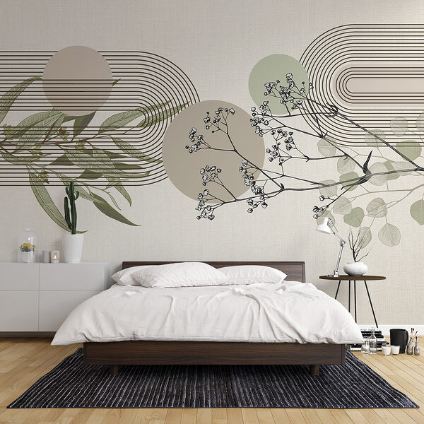 Botanický design s abstraktními prvky. Botanický design s abstraktními prvky.