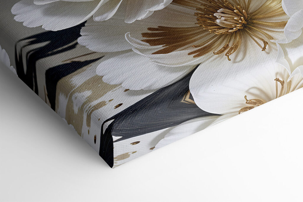 Elegant blooms in a dark vase