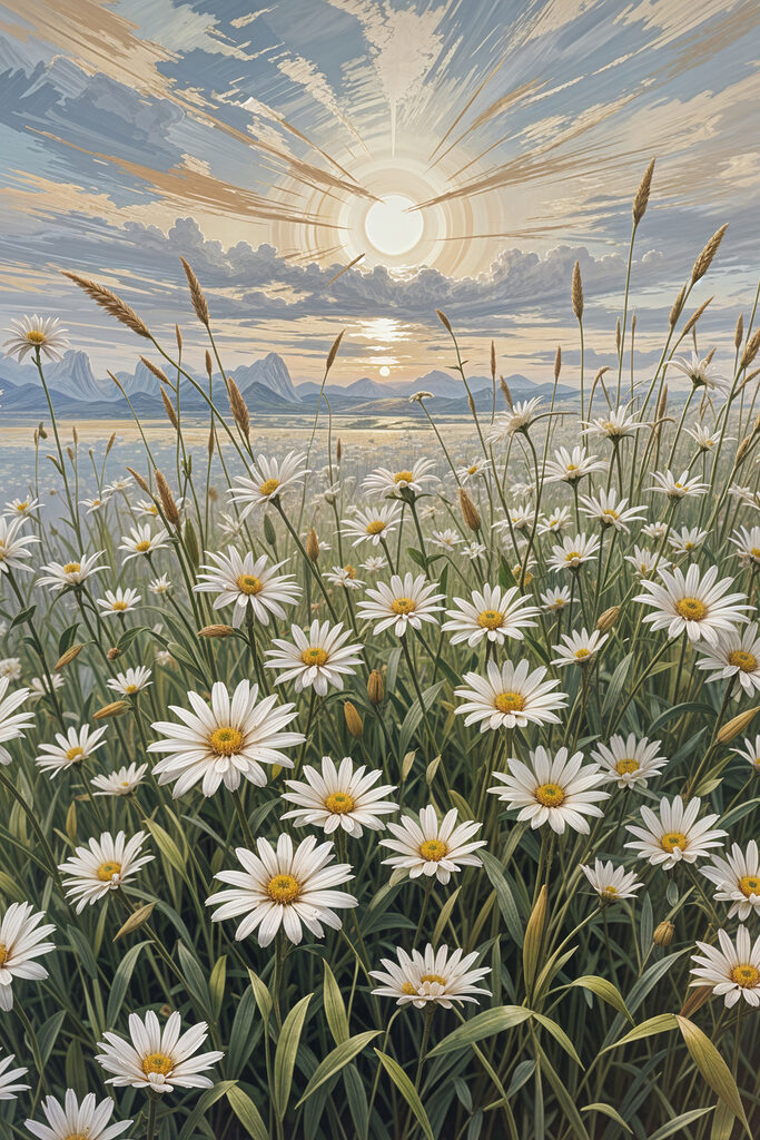 Field of white flowers