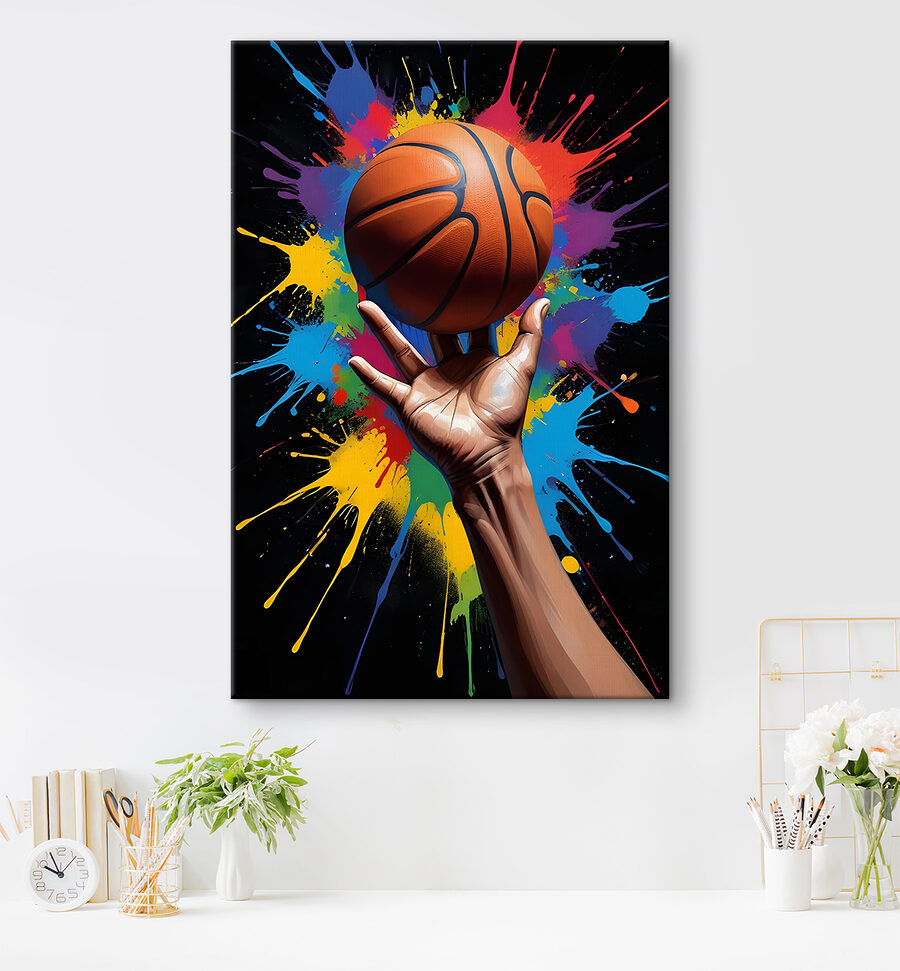 Ruka držící basketbalový míč Ruka držící basketbalový míč