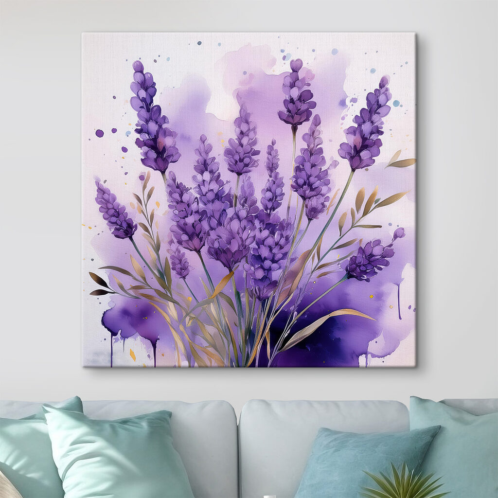 Painting of purple flowers