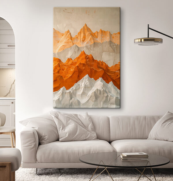 Painting of mountains and snow Painting of mountains and snow