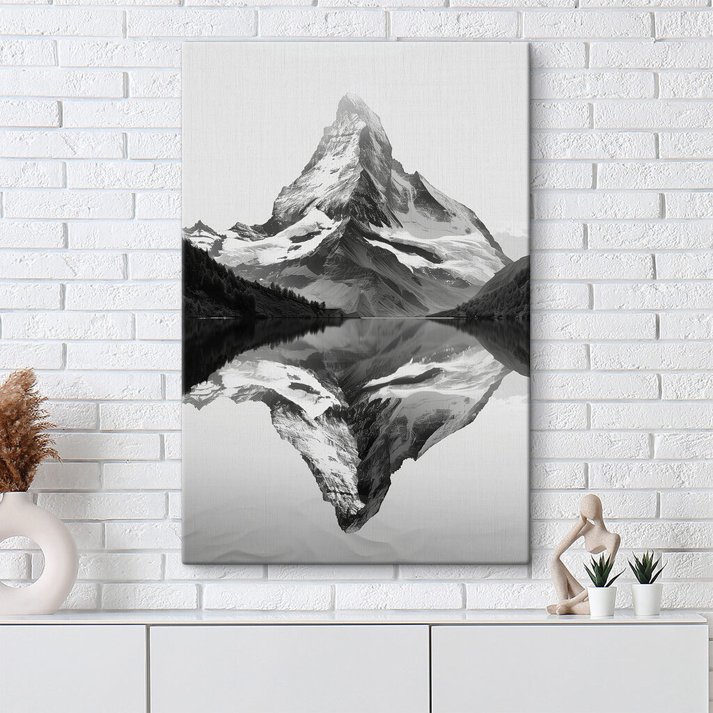 Mountain with a lake and trees Mountain with a lake and trees