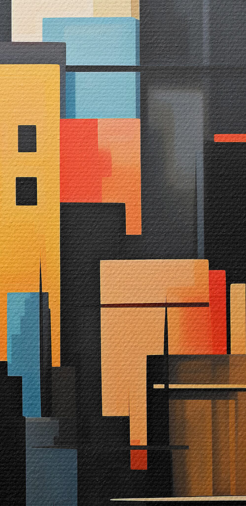 Painting of a city