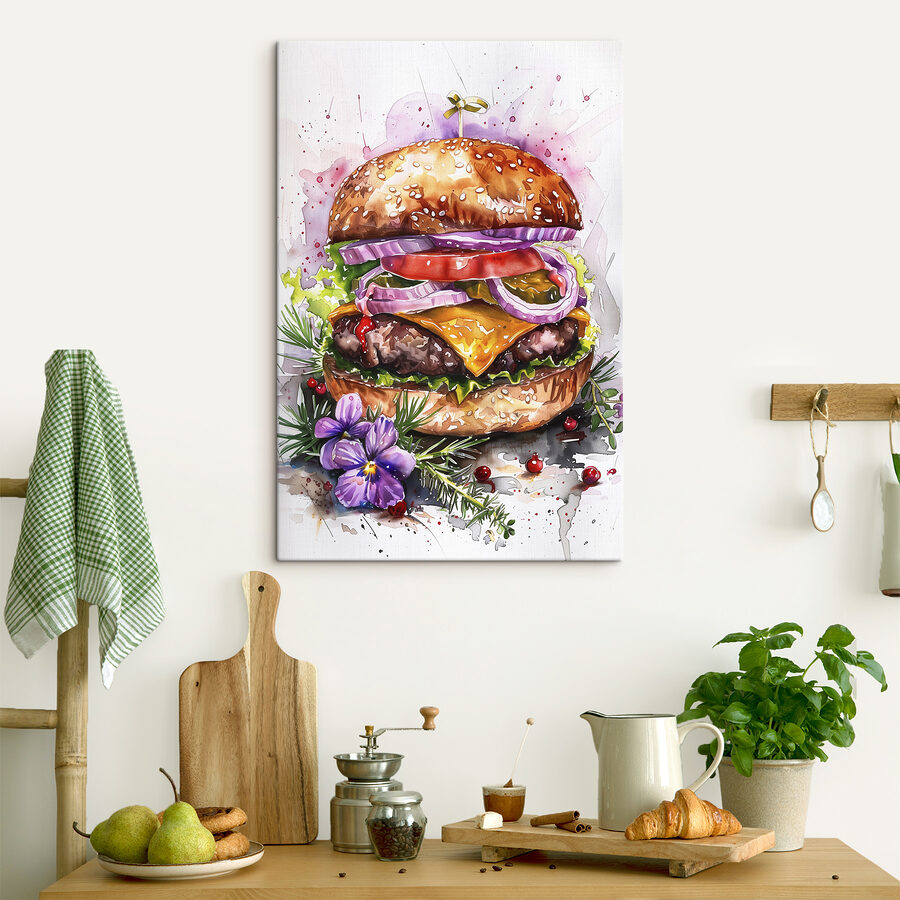 Akvarel hamburgeru