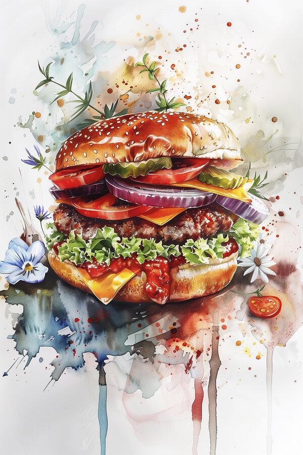 Akvarel hamburgeru Akvarel hamburgeru
