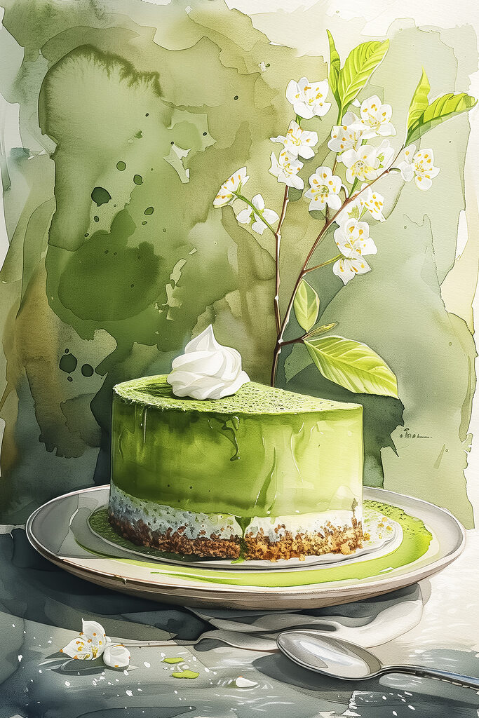 Watercolor painting of a cake Watercolor painting of a cake