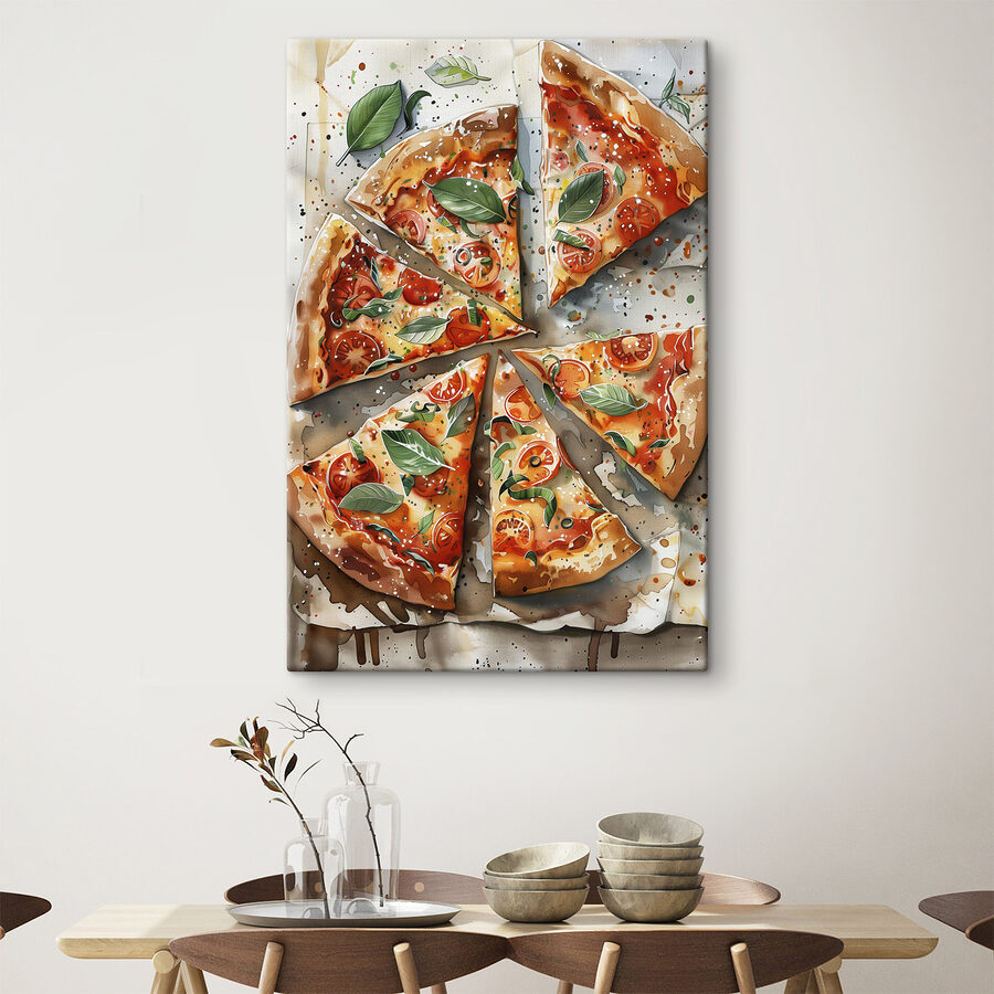 Pizza s rajčaty a bazalkou