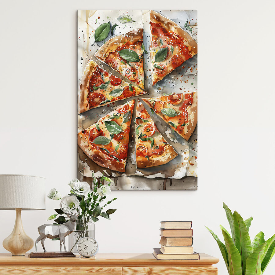 Pizza s rajčaty a bazalkou