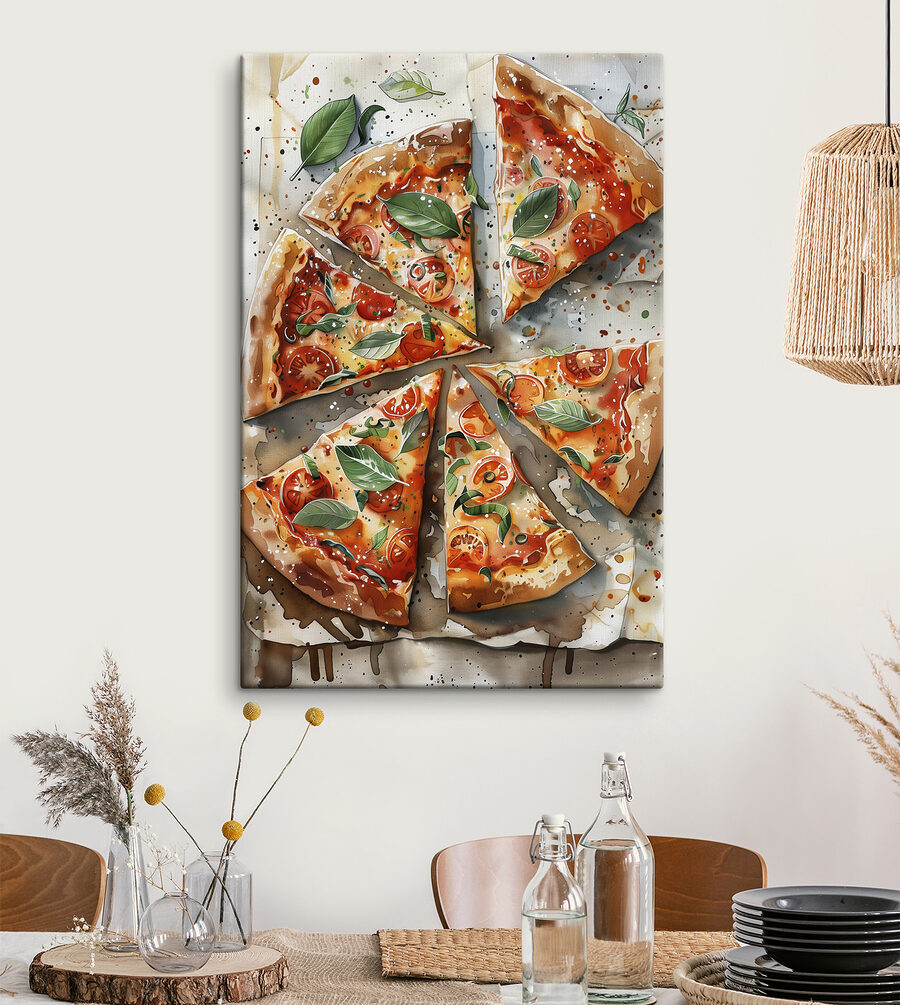 Pizza s rajčaty a bazalkou