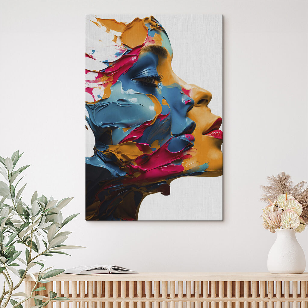 Woman with paint on her face Woman with paint on her face