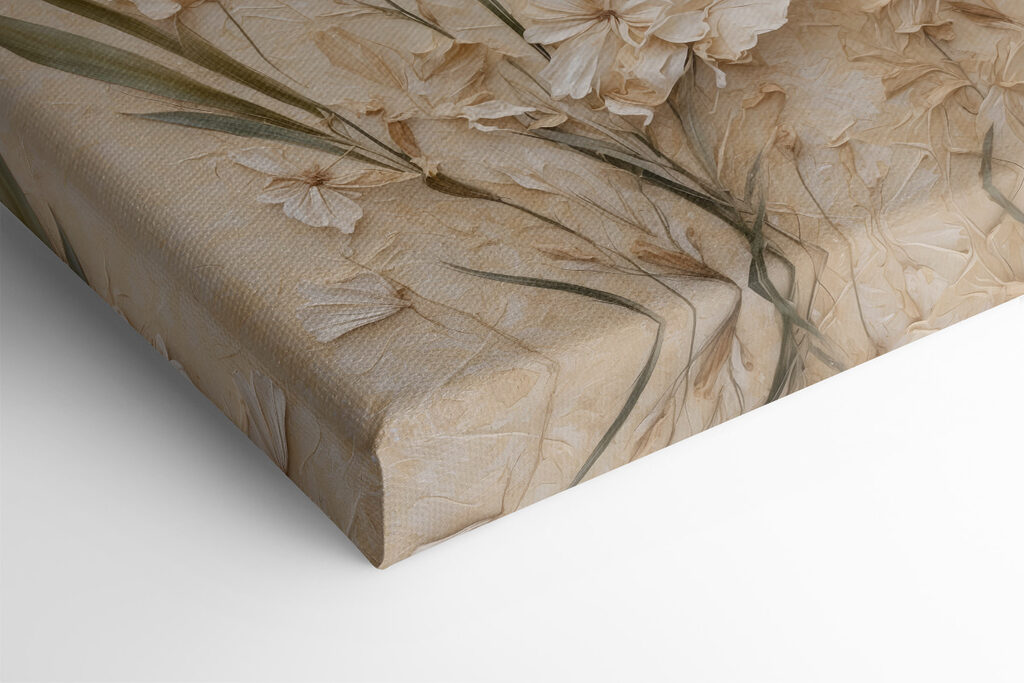 Dragonflies and flowers on a wall