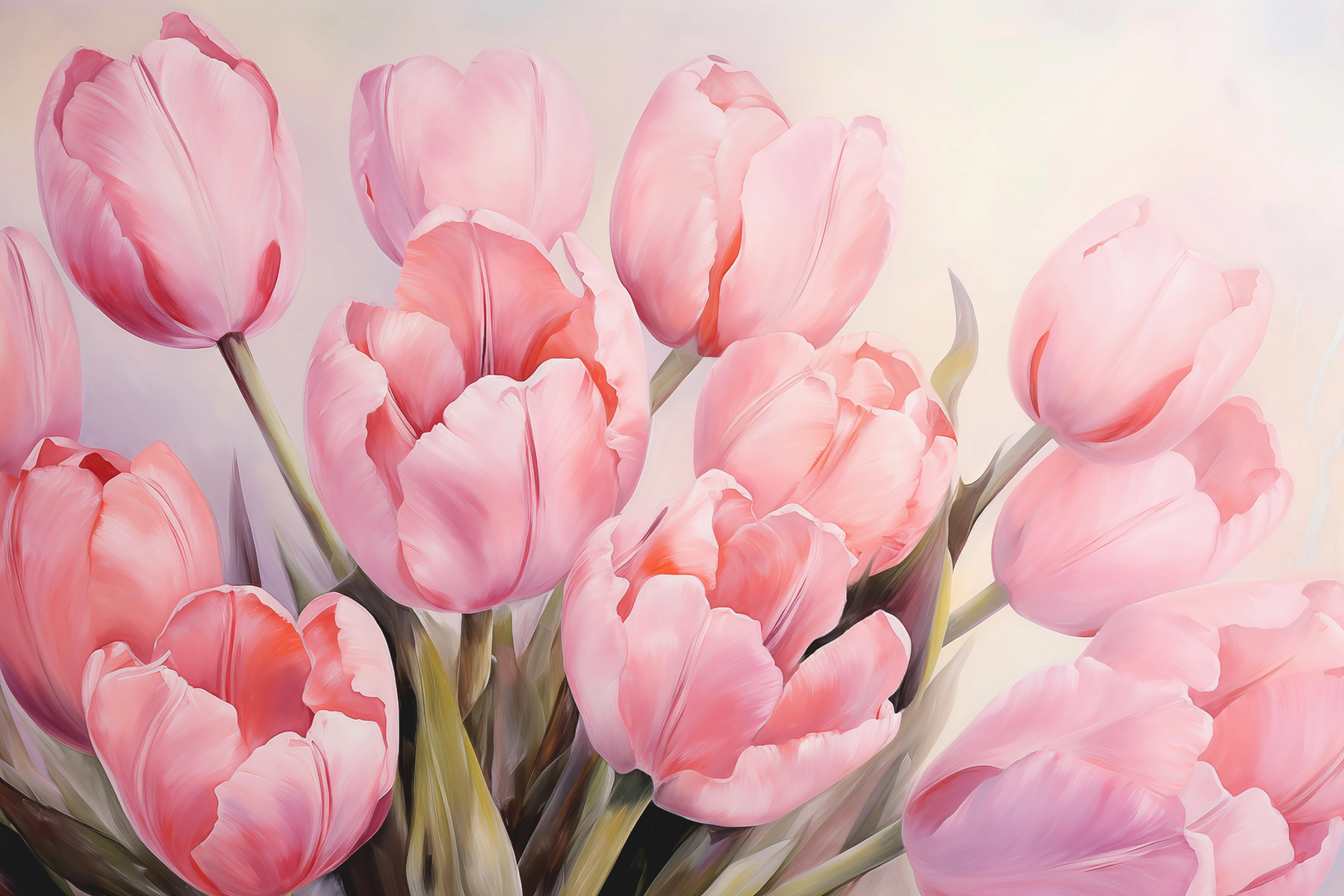 Close up of pink tulips Close up of pink tulips