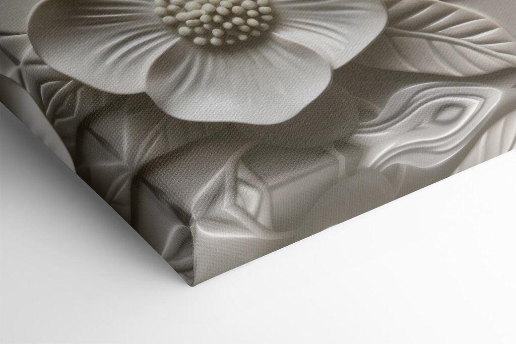 Decorative frog on floral design