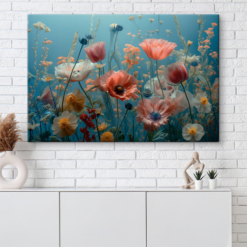 Group of flowers in a field