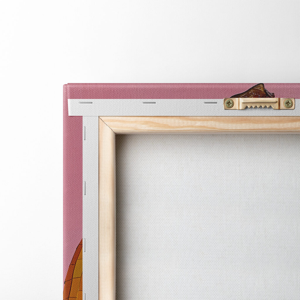 Colorful mirror banana on a pink background