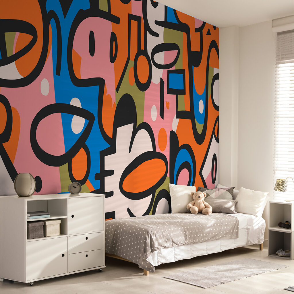 Colorful pattern with different shapes Colorful pattern with different shapes