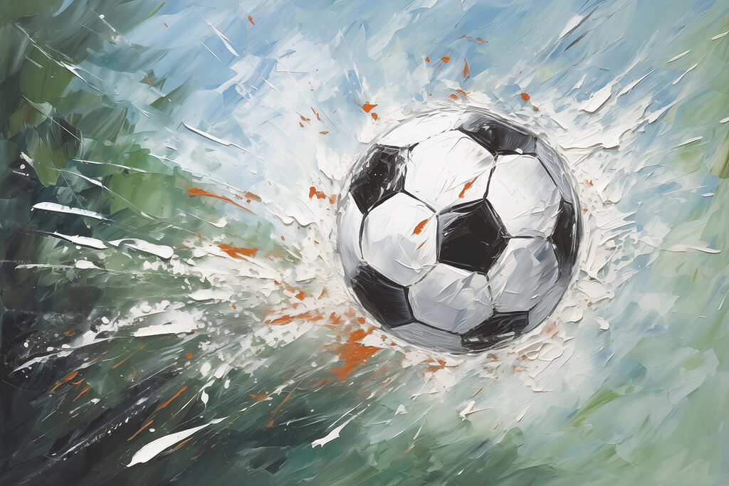 Malba fotbalového míče Malba fotbalového míče