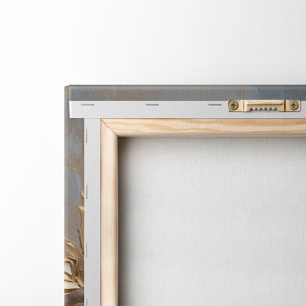 White flower with metallic leaves