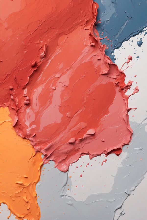 Colorful swirls of paint blend together Colorful swirls of paint blend together