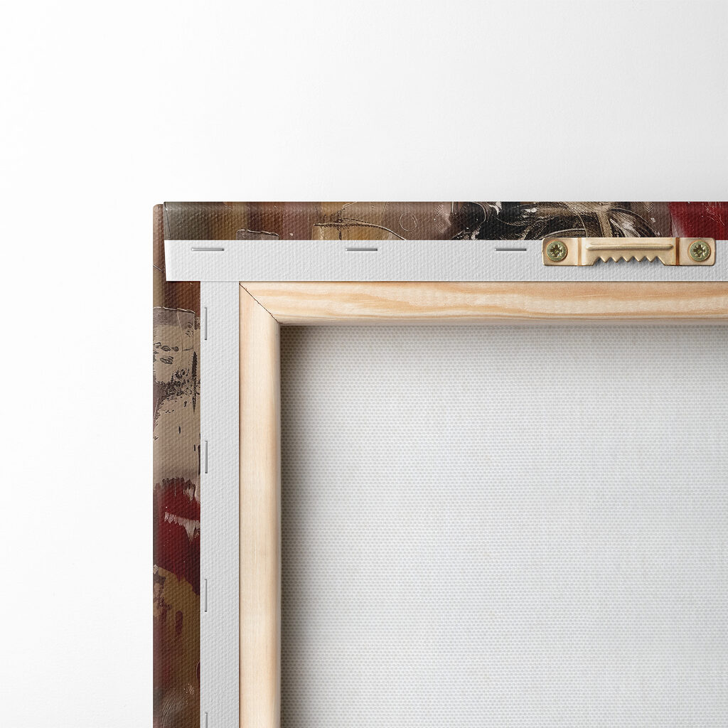 Painting of a woman in a red dress