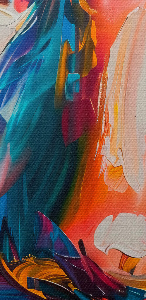 Painting of a woman's face