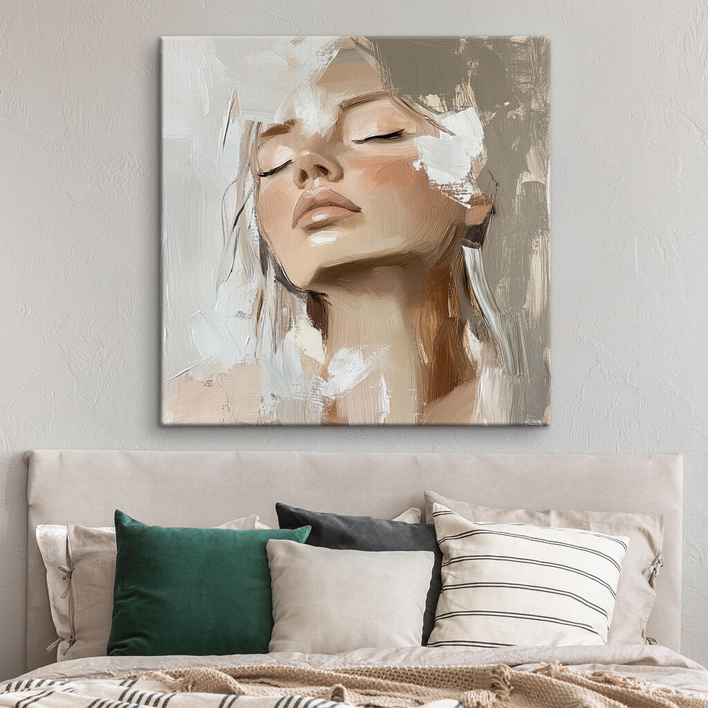 Woman with her eyes closed Woman with her eyes closed