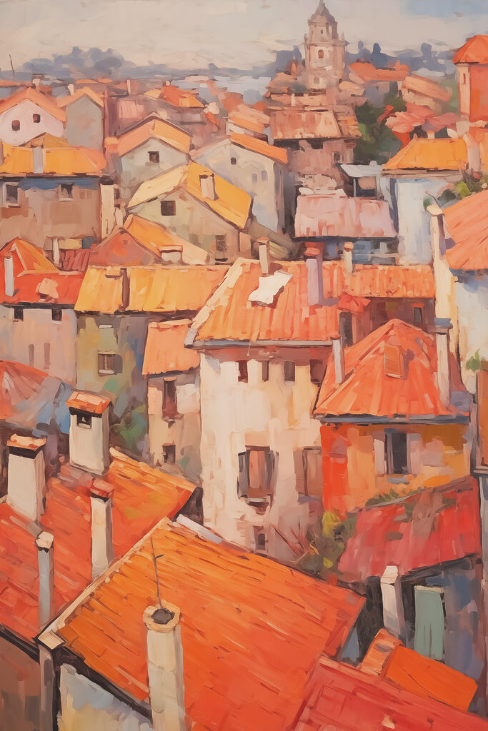 Painting of a city