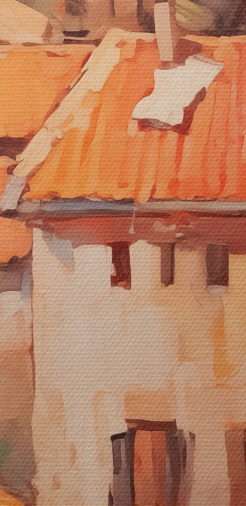 Painting of a city