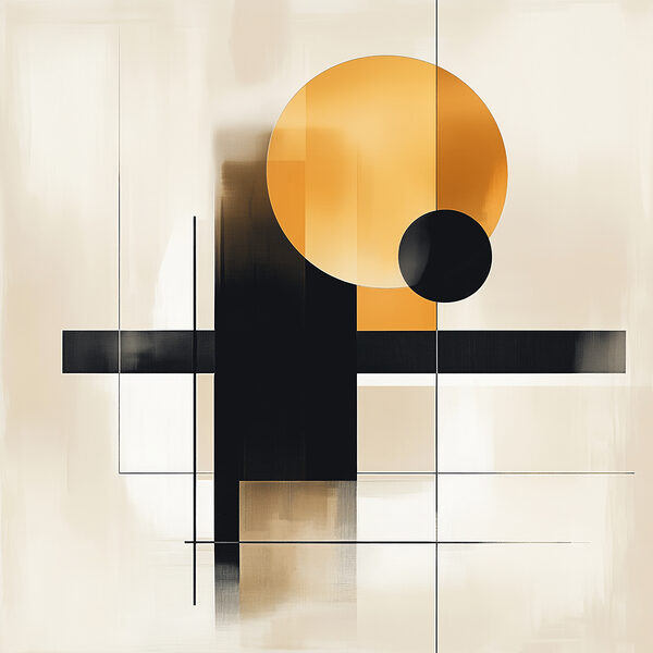 Černé a oranžové geometrické tvary Černé a oranžové geometrické tvary