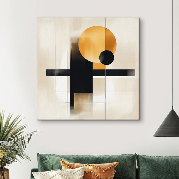 Černé a oranžové geometrické tvary Černé a oranžové geometrické tvary