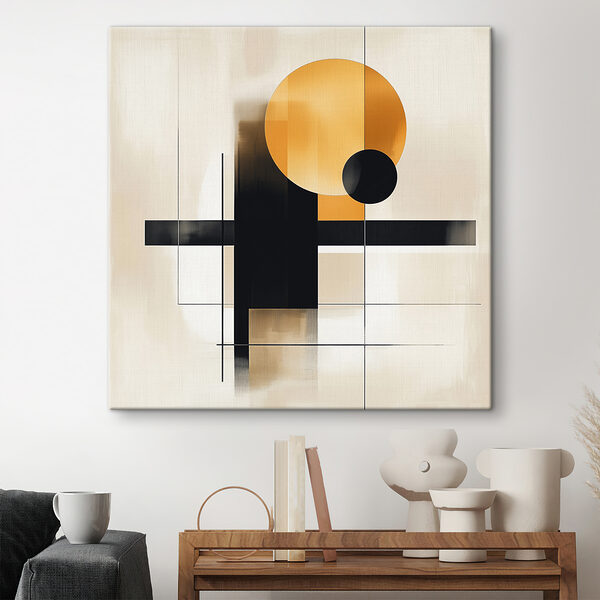 Černé a oranžové geometrické tvary Černé a oranžové geometrické tvary