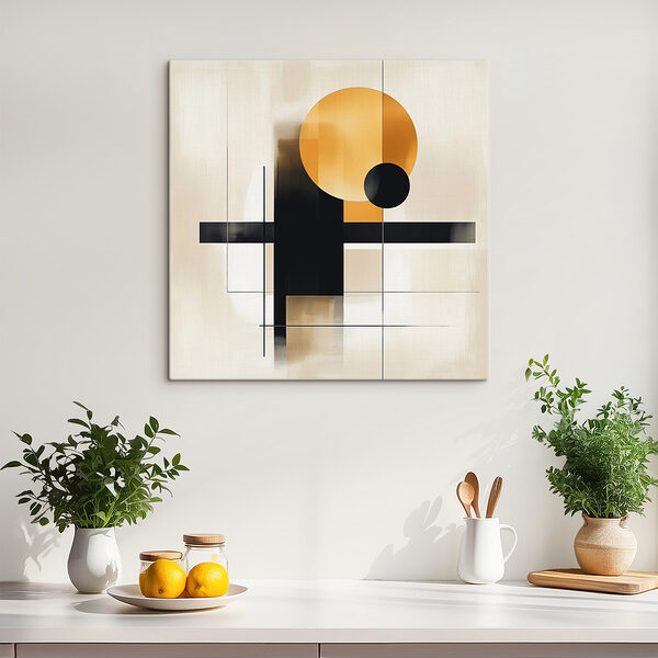 Černé a oranžové geometrické tvary Černé a oranžové geometrické tvary