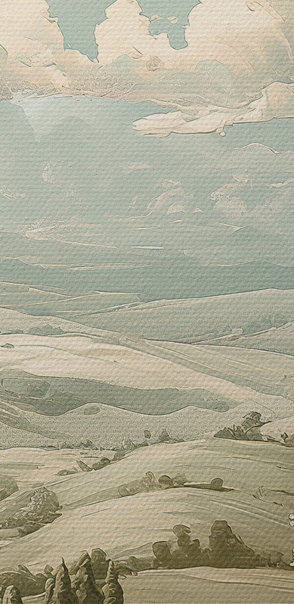 Krajina se stromy a kopci Krajina se stromy a kopci