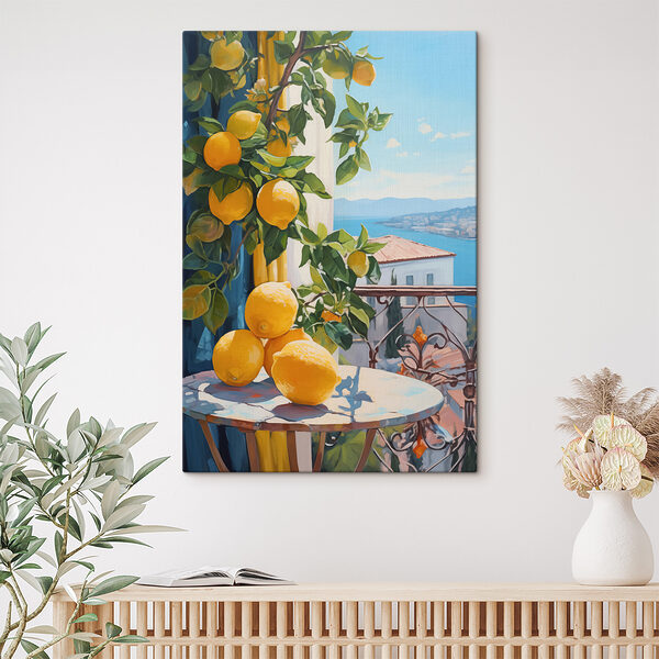 Malba citronů na stole Malba citronů na stole