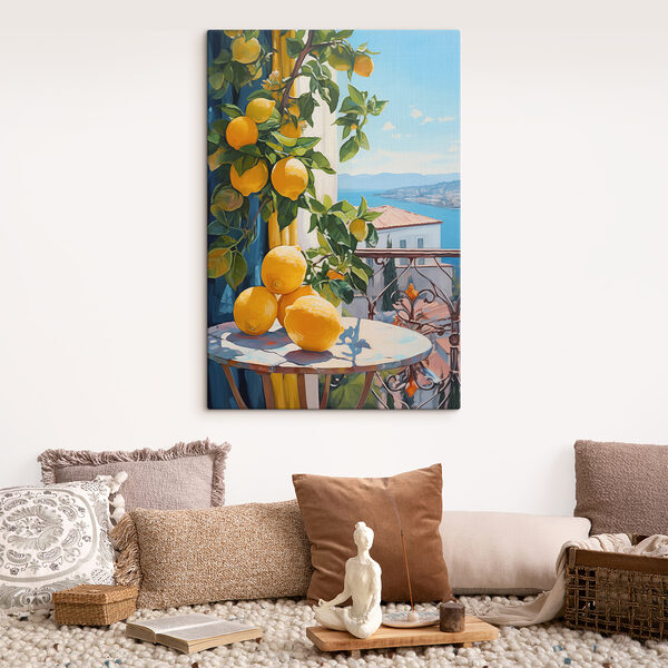 Malba citronů na stole Malba citronů na stole
