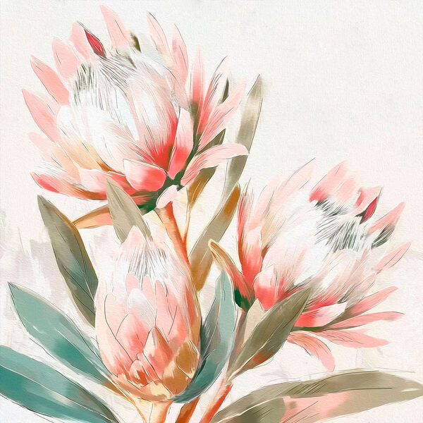 Delicate blossoms in soft hues