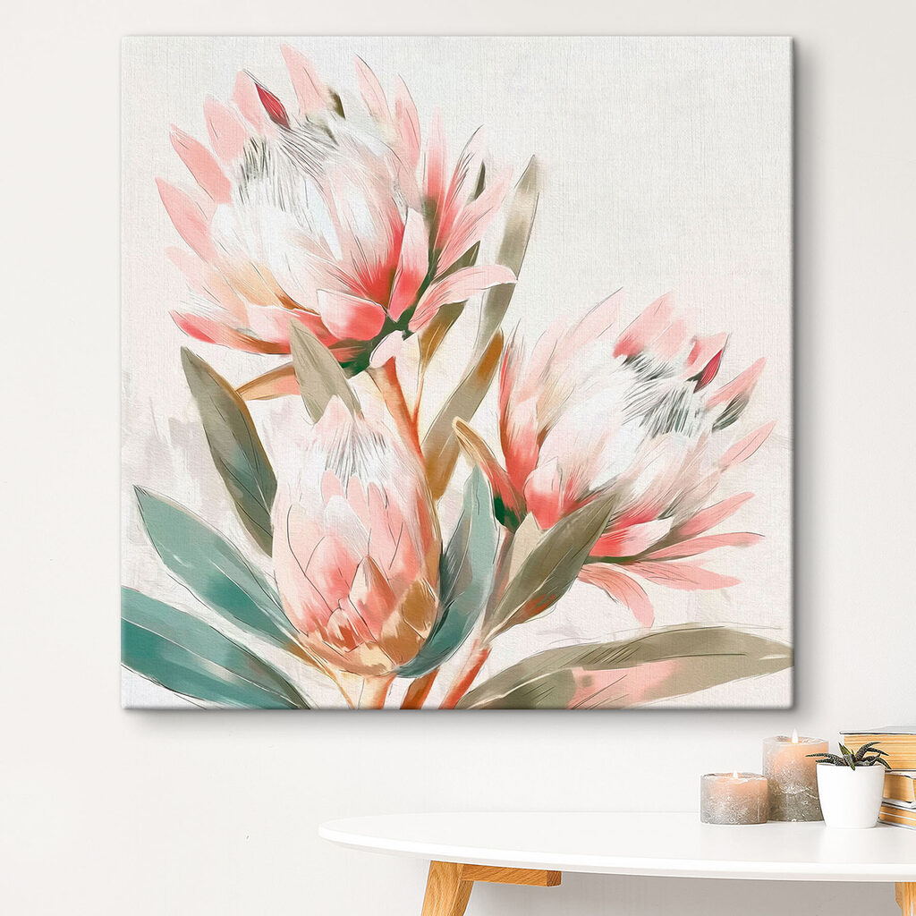 Delicate blossoms in soft hues