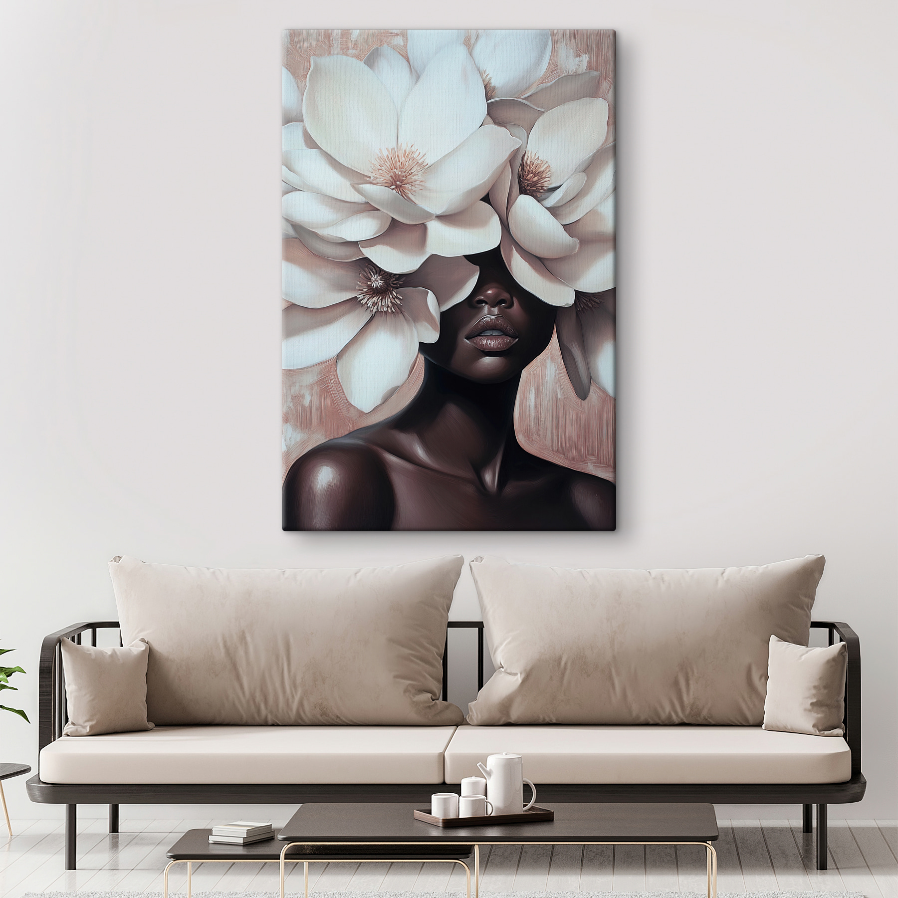 Woman with flowers in her hair