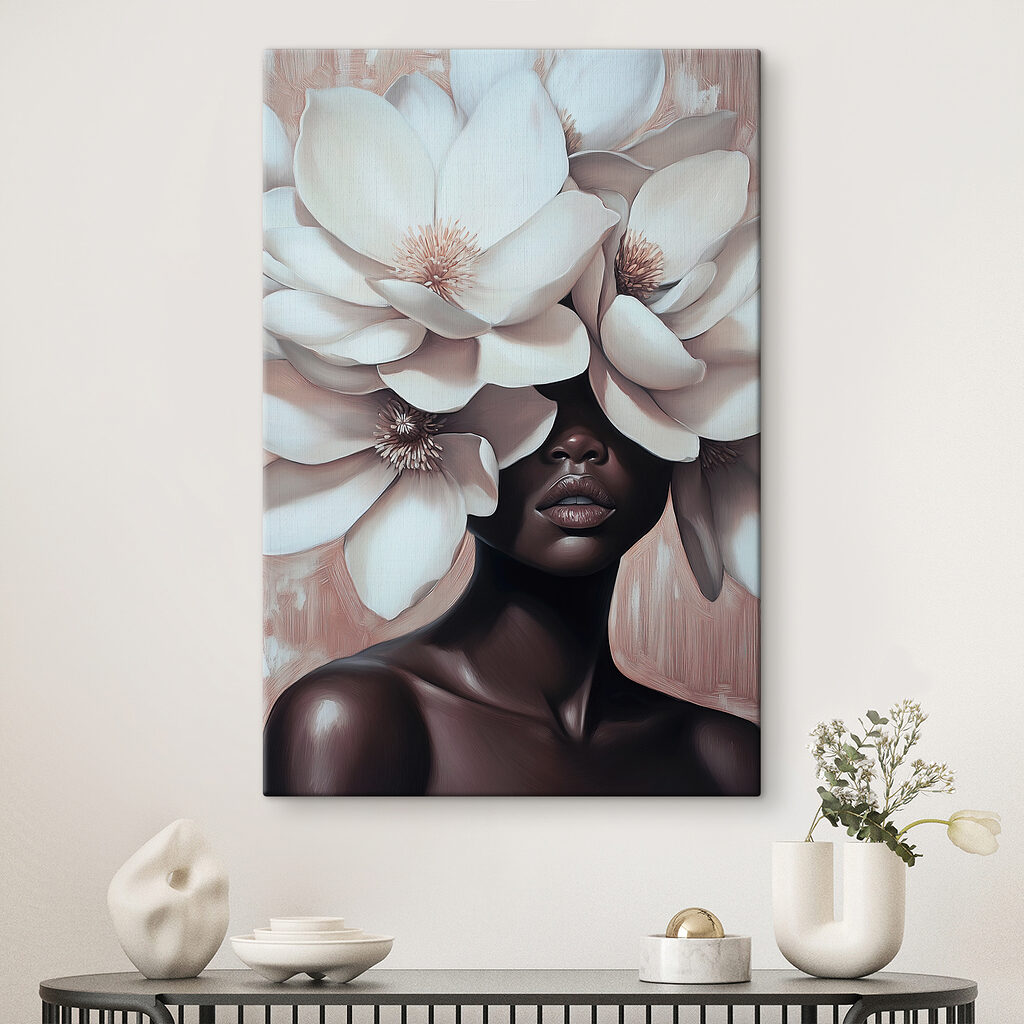 Woman with flowers in her hair