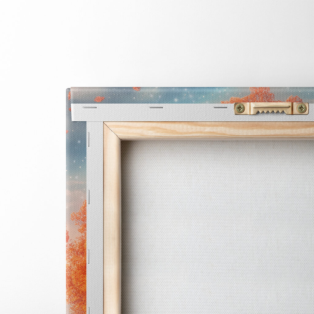 Tree with orange leaves on it