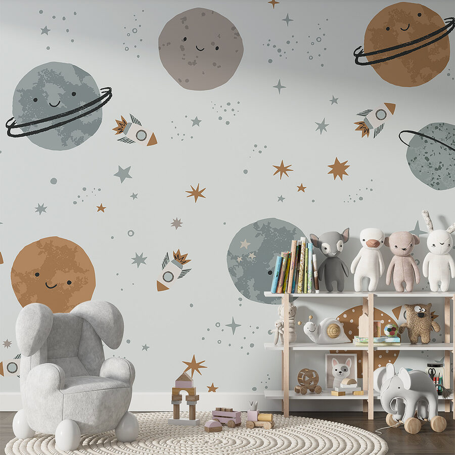 Fototapeta Vzor planet a raket