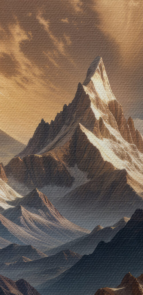 Moon over mountains and clouds Moon over mountains and clouds