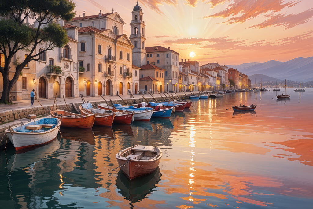 Boats on the water with buildings in the background Boats on the water with buildings in the background